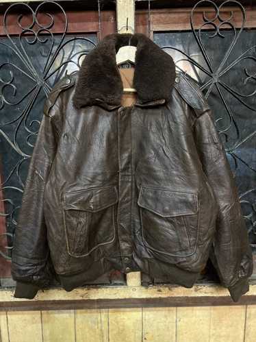 Leather × Leather Jacket × Vintage VINTAGE TYPEA-… - image 1