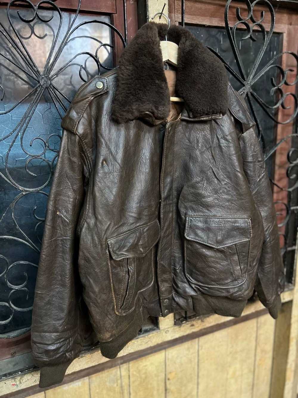 Leather × Leather Jacket × Vintage VINTAGE TYPEA-… - image 2