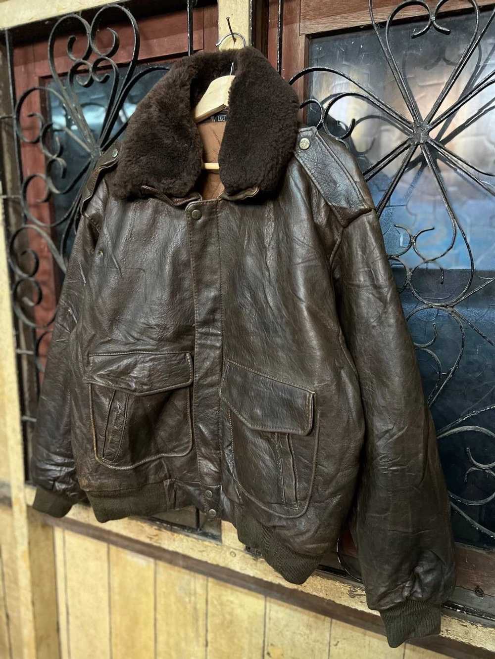 Leather × Leather Jacket × Vintage VINTAGE TYPEA-… - image 3