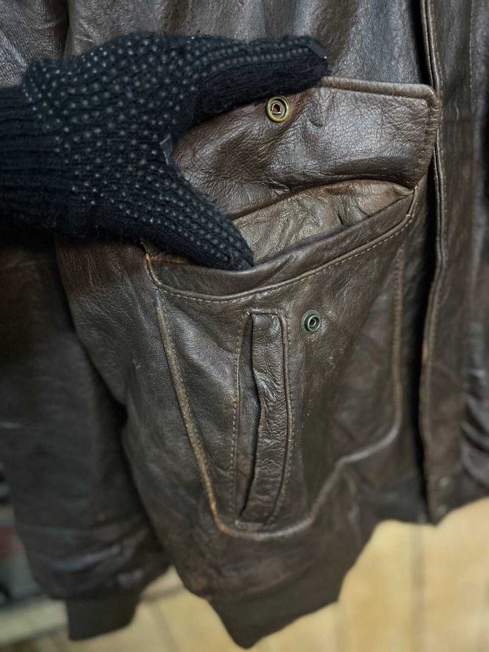 Leather × Leather Jacket × Vintage VINTAGE TYPEA-… - image 4