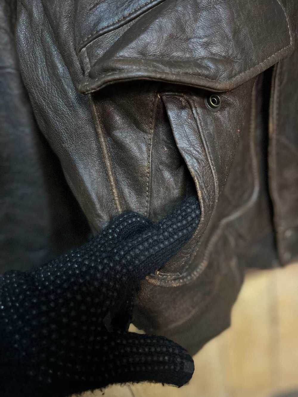 Leather × Leather Jacket × Vintage VINTAGE TYPEA-… - image 5