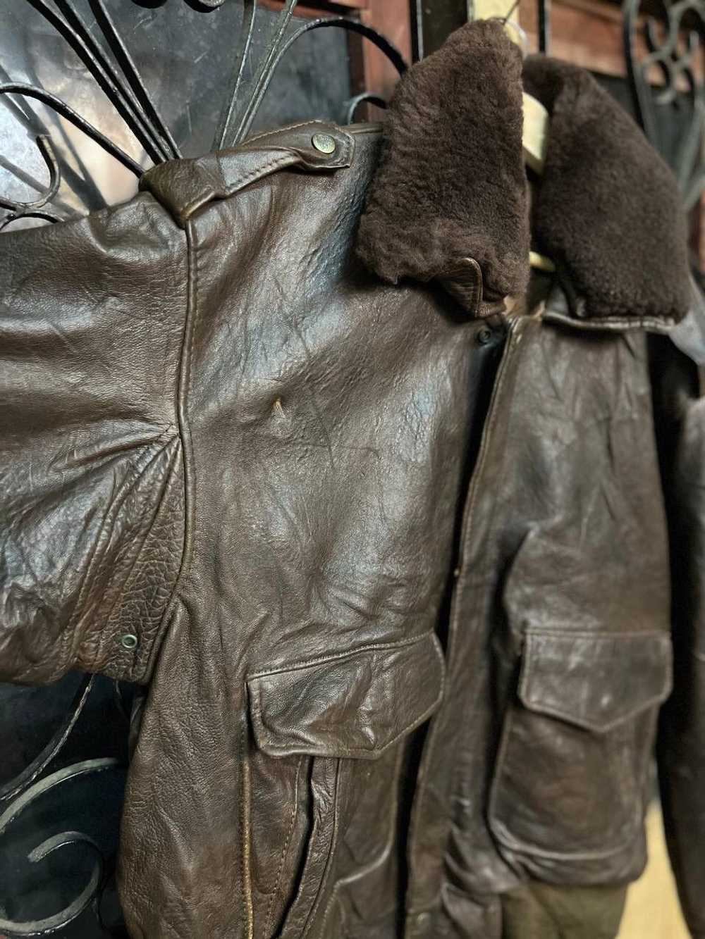 Leather × Leather Jacket × Vintage VINTAGE TYPEA-… - image 8
