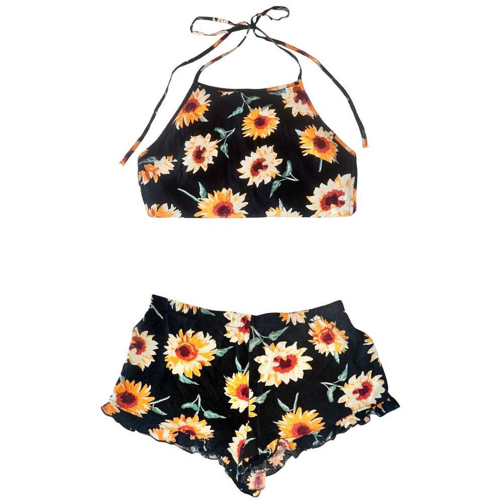 Other Reverse Two-Piece Coord Set Halter Crop Top… - image 1