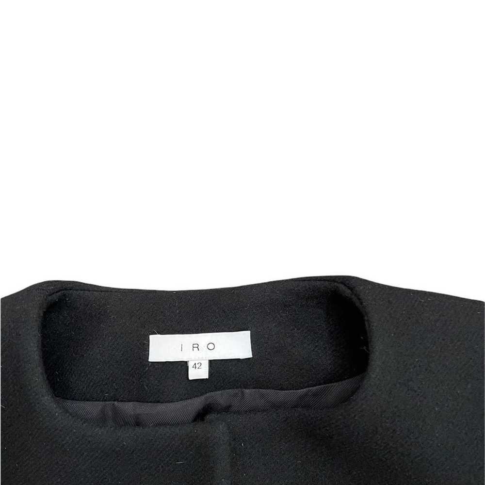 IRO Kila Black Wool & Silk Blend Front Pockets Ti… - image 5