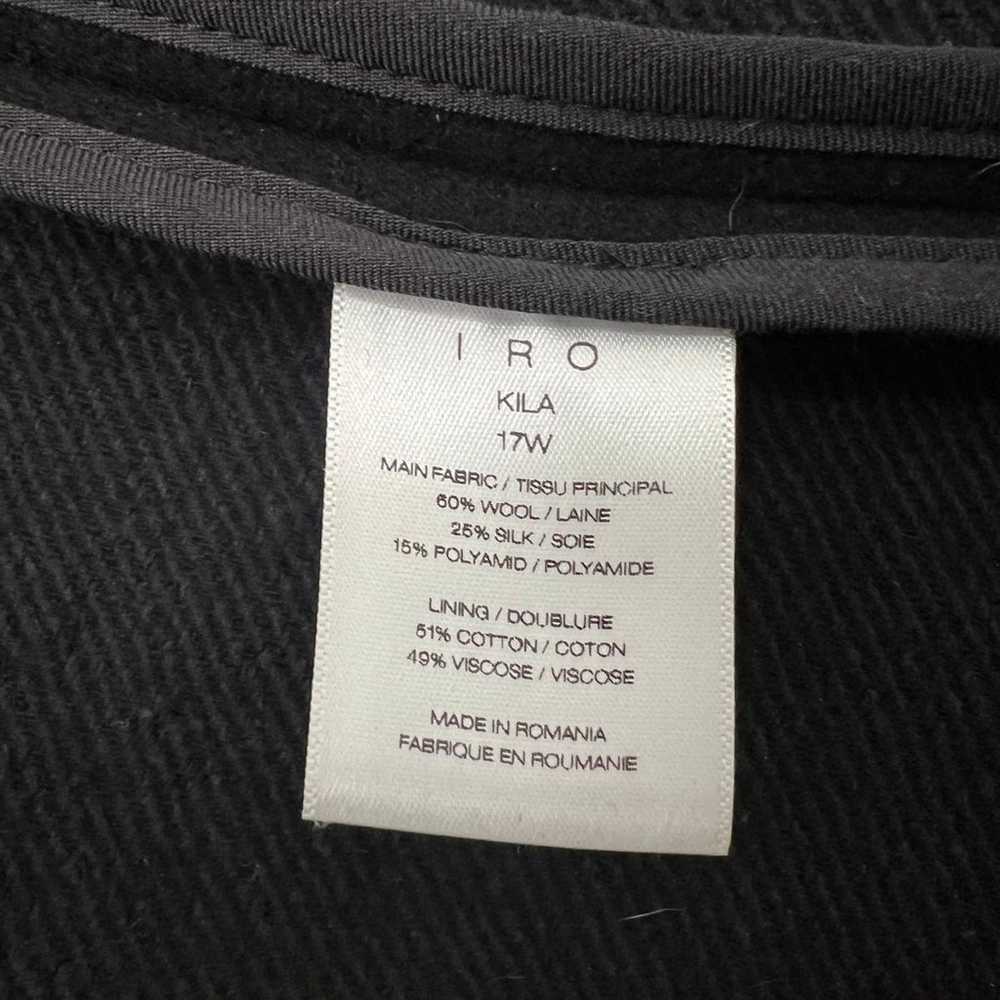 IRO Kila Black Wool & Silk Blend Front Pockets Ti… - image 8