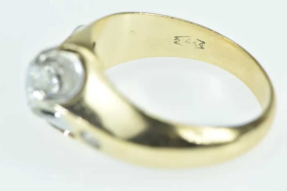 14K 1.05 Ctw Mens Diamond Vintage Wedding Ring Si… - image 3