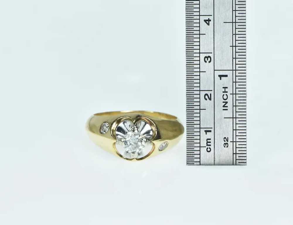 14K 1.05 Ctw Mens Diamond Vintage Wedding Ring Si… - image 4