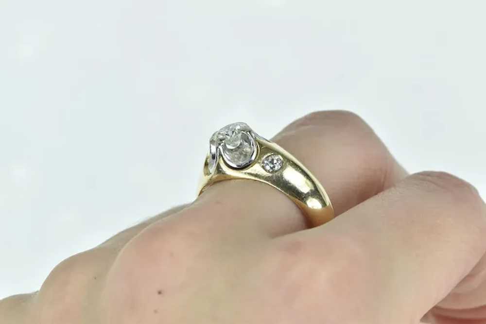 14K 1.05 Ctw Mens Diamond Vintage Wedding Ring Si… - image 6