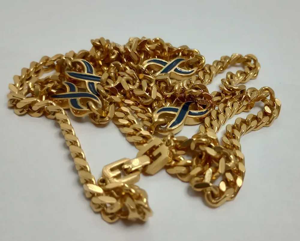 Vintage Givenchy Classic Gold Chain Necklace, Min… - image 4