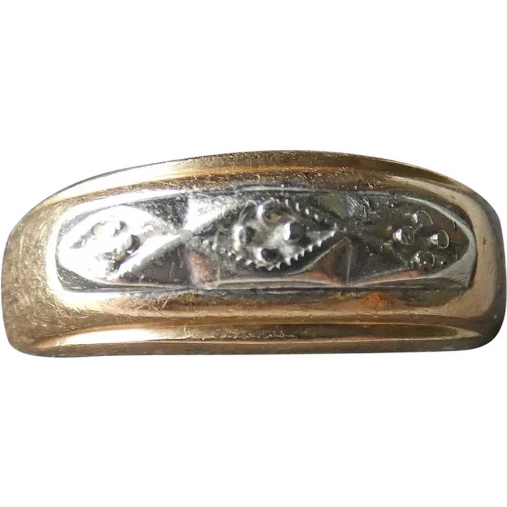14k White and Yellow gold Ring - image 1