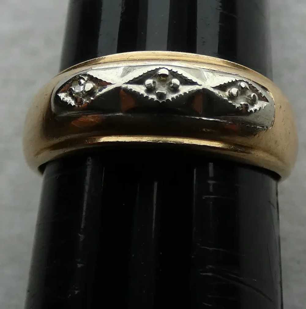14k White and Yellow gold Ring - image 2