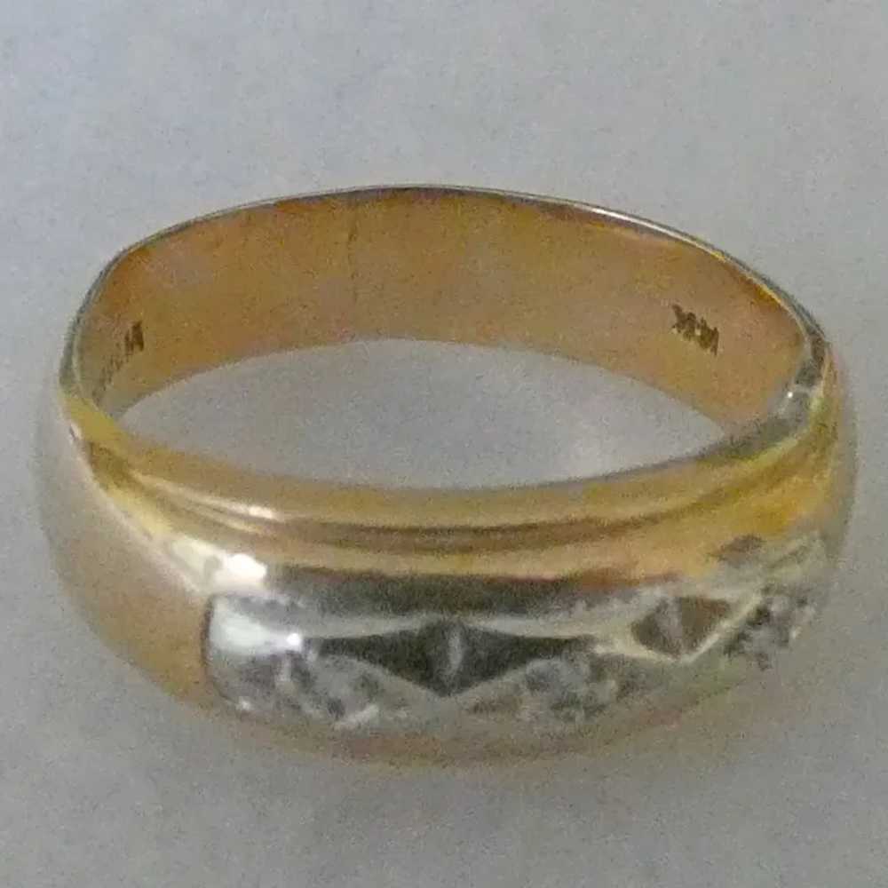 14k White and Yellow gold Ring - image 3