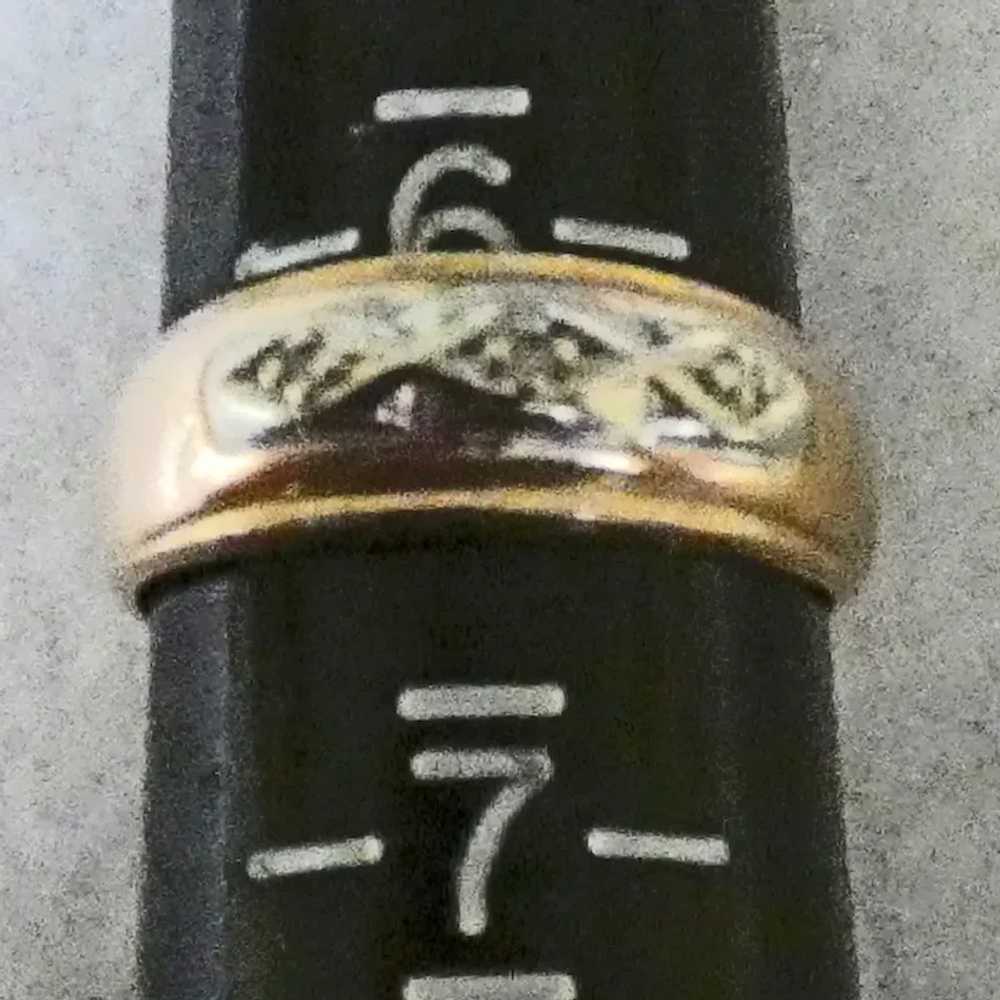 14k White and Yellow gold Ring - image 5