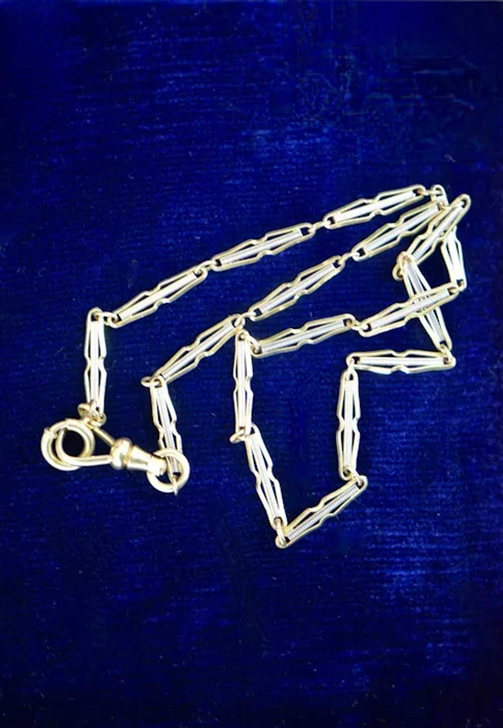 Victorian Gold Filled Chain with Dog Hook - image 5