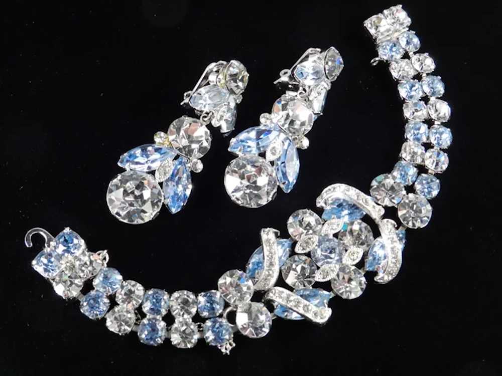 Eisenberg Ice Rhinestone Bracelet Pendant Earring… - image 2