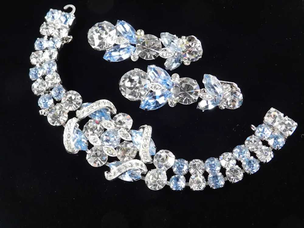 Eisenberg Ice Rhinestone Bracelet Pendant Earring… - image 3