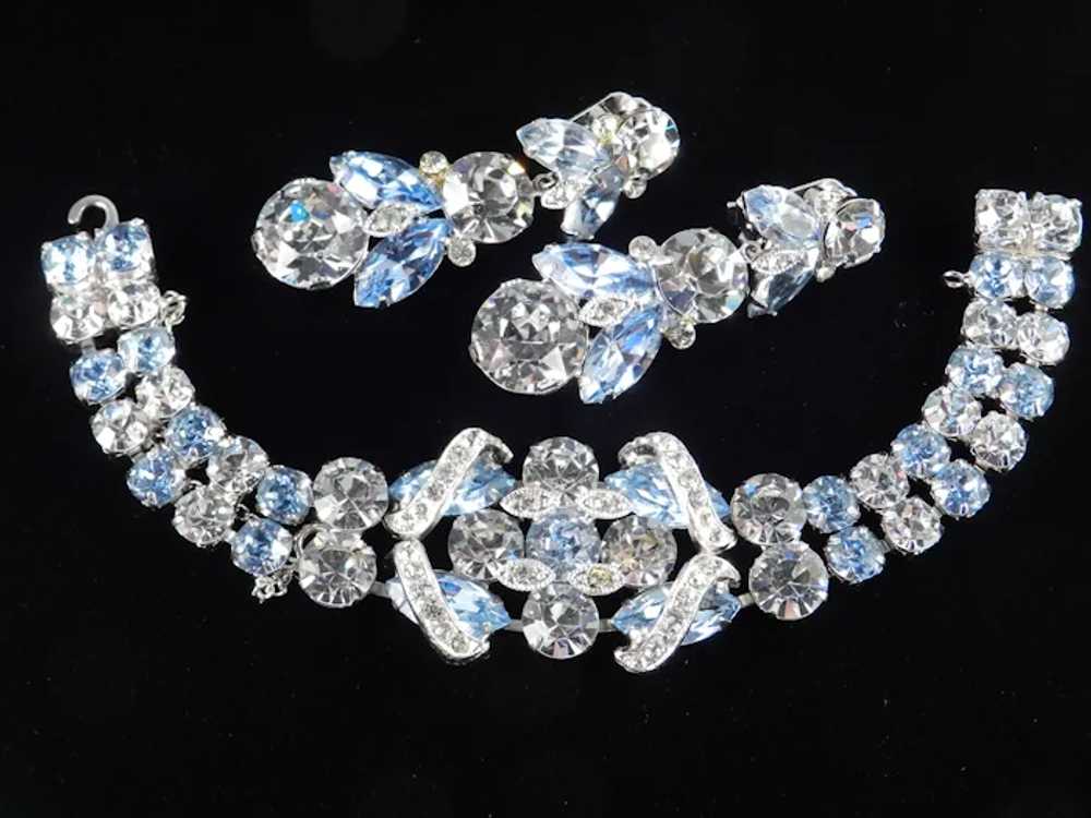 Eisenberg Ice Rhinestone Bracelet Pendant Earring… - image 4