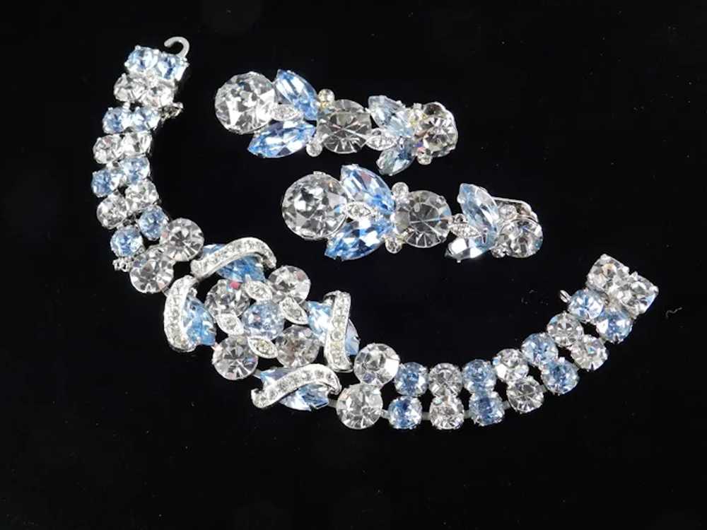 Eisenberg Ice Rhinestone Bracelet Pendant Earring… - image 5