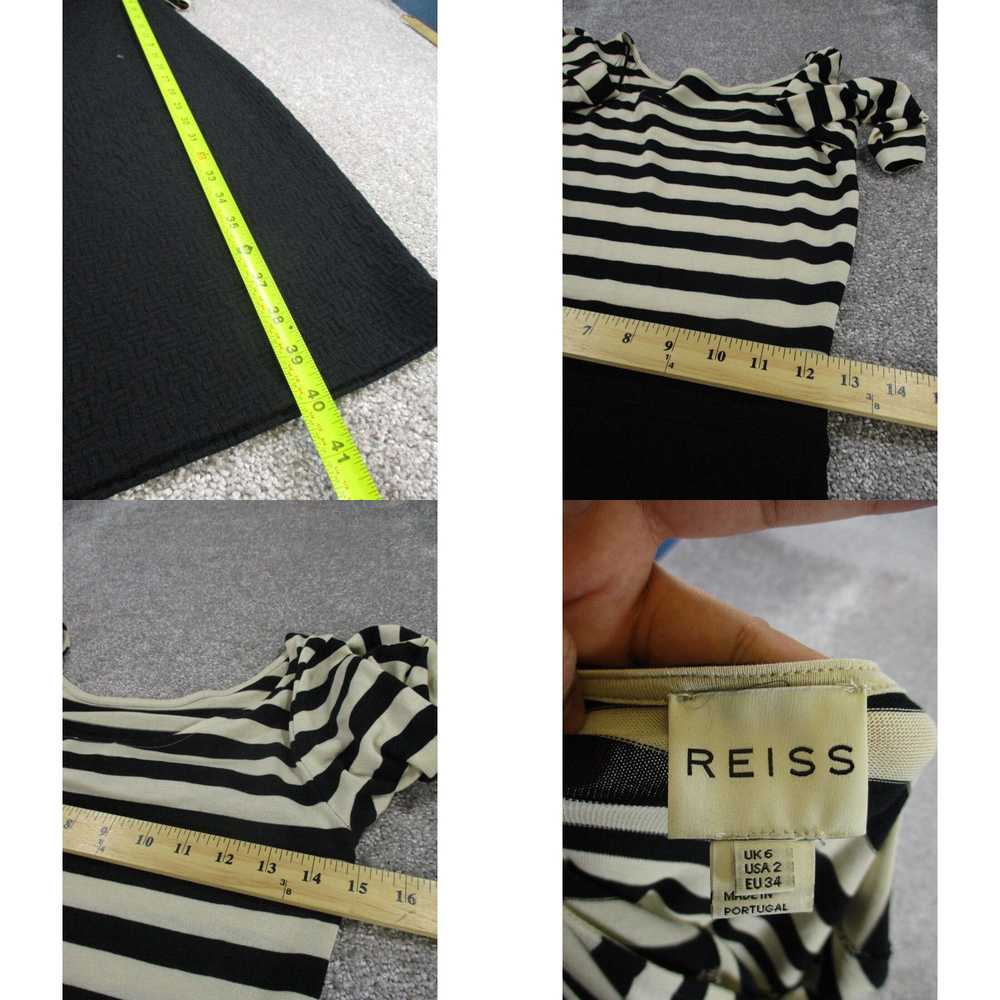 Reiss Reiss Bodycon Dress Womens 2 Black Striped - image 4