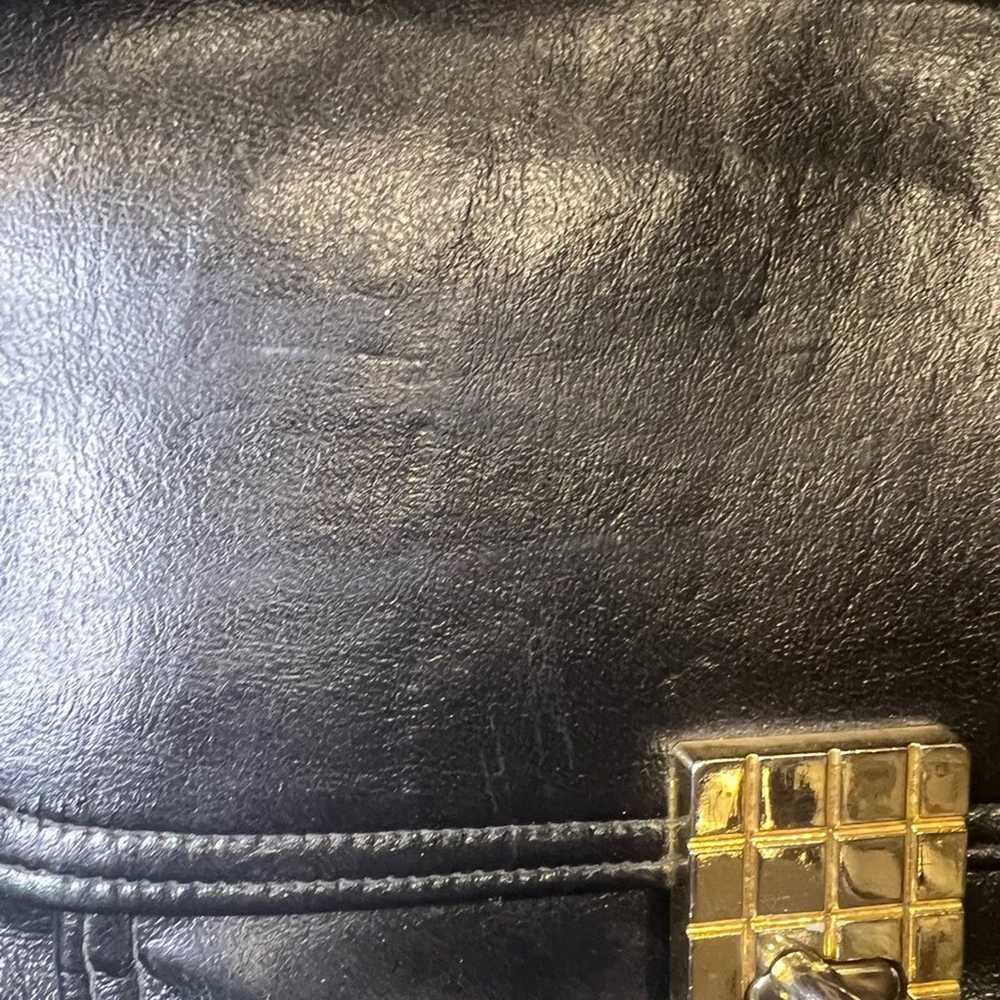 Empress Vintage Black Leather Shoulder Bag - image 2
