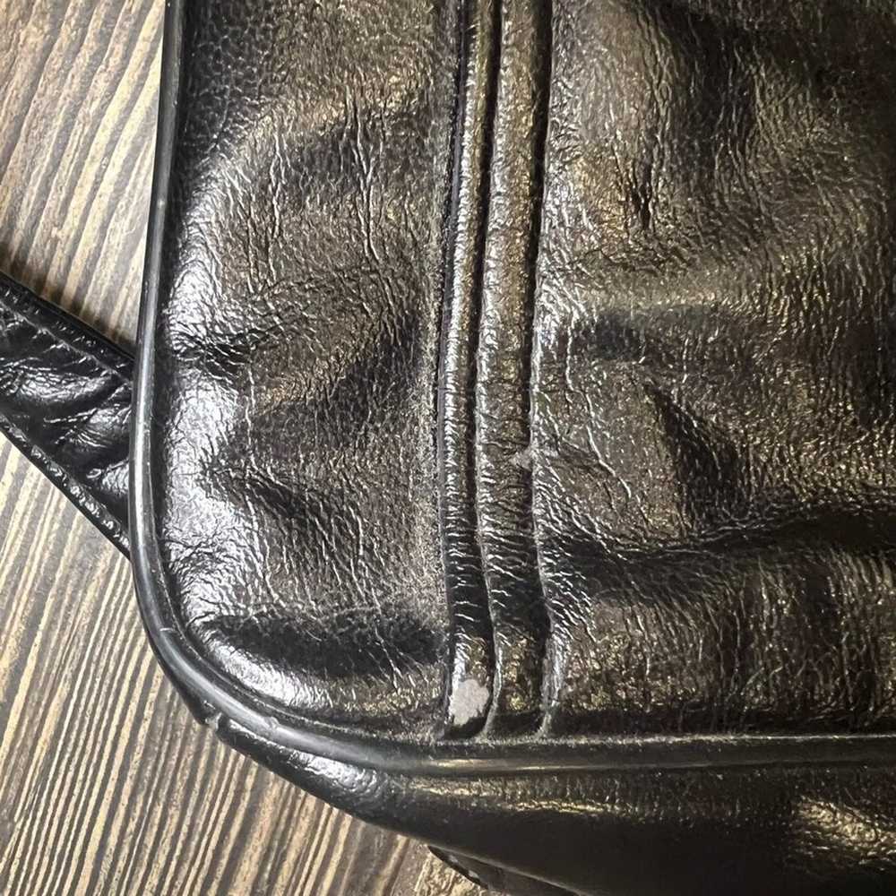 Empress Vintage Black Leather Shoulder Bag - image 4