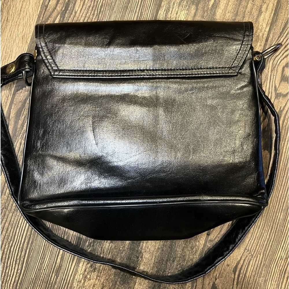 Empress Vintage Black Leather Shoulder Bag - image 5