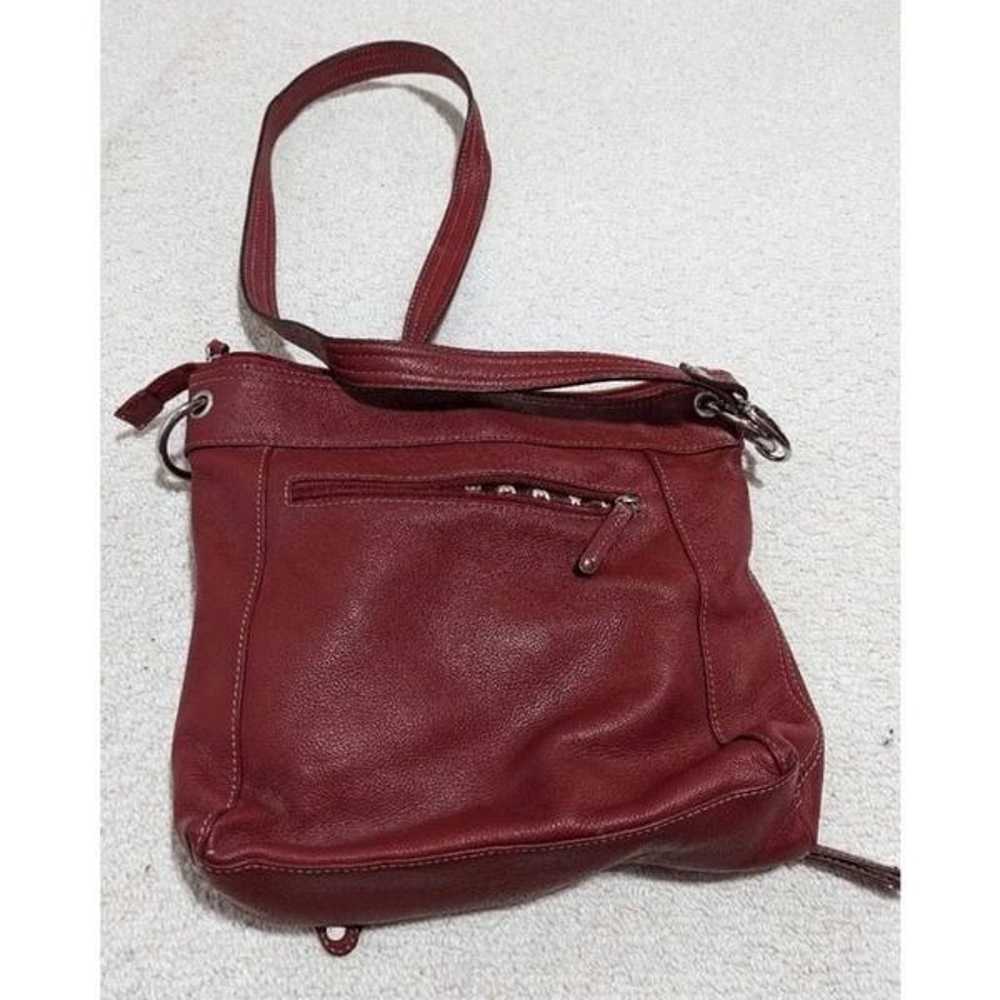 Tignanello Red Genuine Leather Slingbag Zipper Vi… - image 2