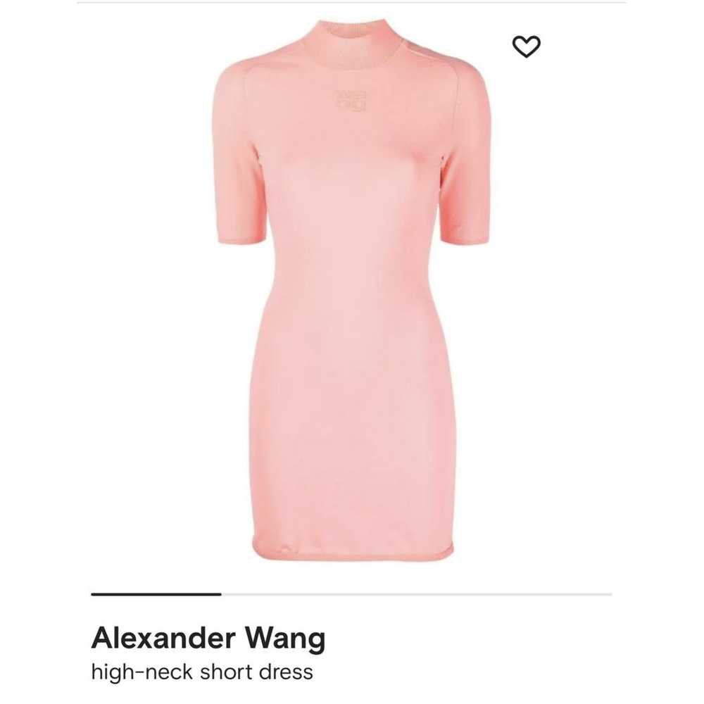 ワンピース T BY ALEXANDER WANG Pink Stretch Polyester Mini Dress Alexanderwang.t Hooded Chenille Mini Dress Light Pink
