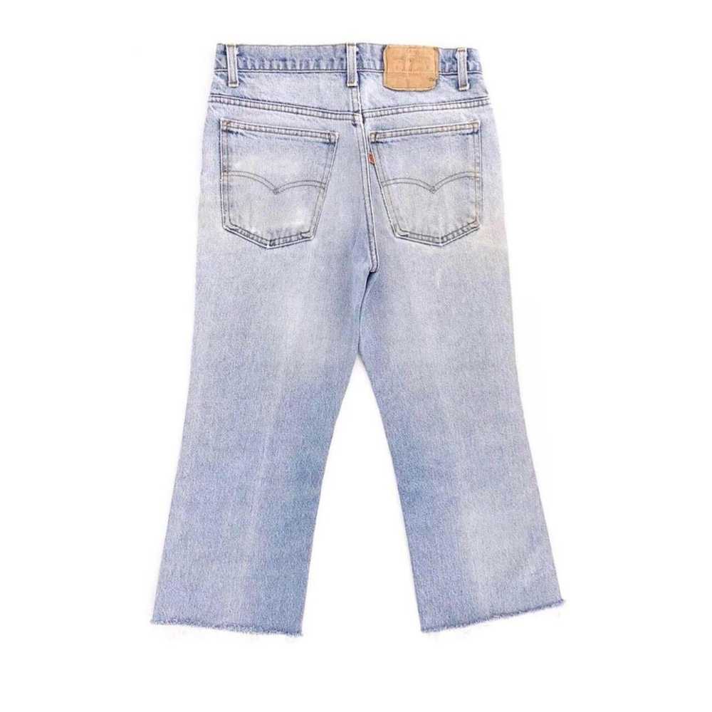 Levi's × Vintage Levis 517 cropped jeans orange t… - image 1