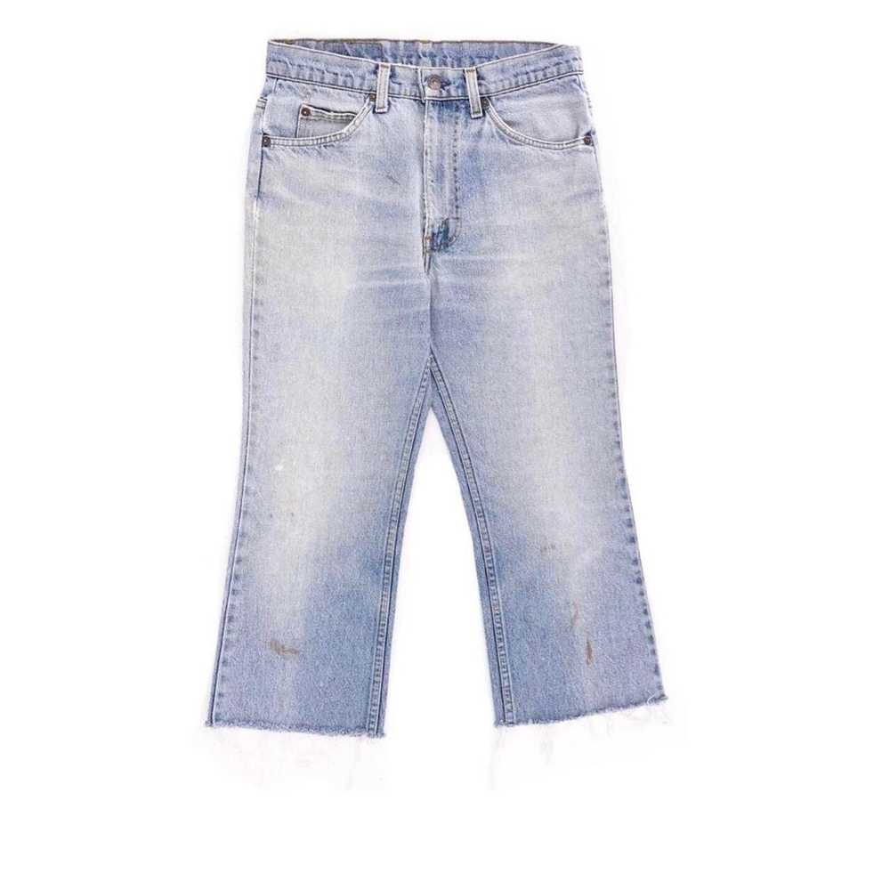 Levi's × Vintage Levis 517 cropped jeans orange t… - image 2