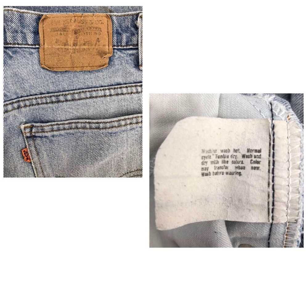 Levi's × Vintage Levis 517 cropped jeans orange t… - image 4