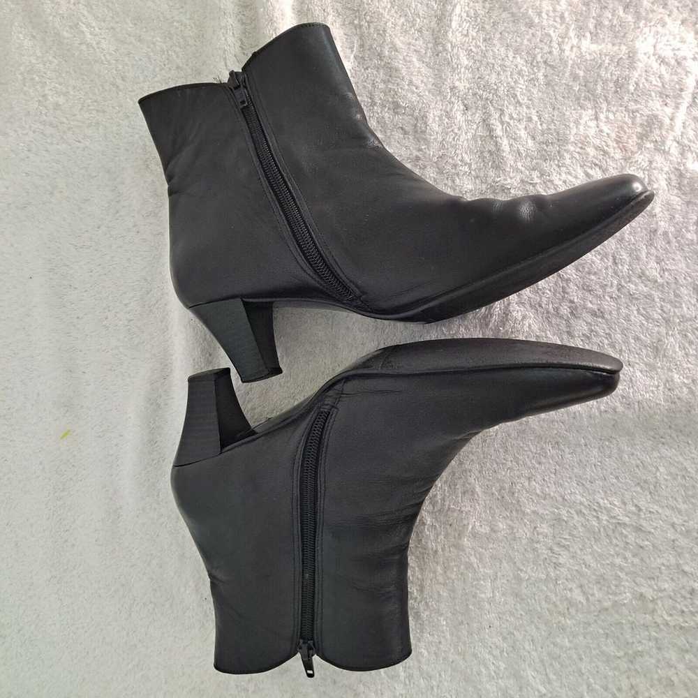 Vintage Ankle Boot Size 8 Leather Square Toe Snak… - image 8