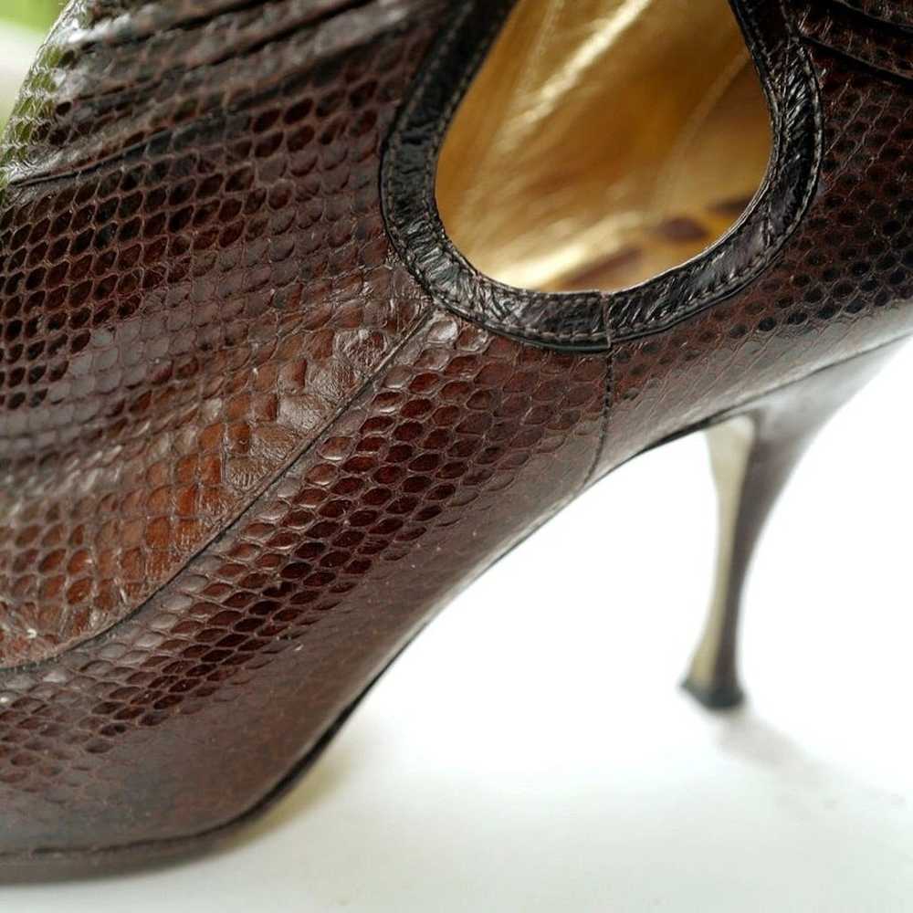 Vintage Y2K Dolce & Gabbana Snakeskin Leather Poi… - image 11
