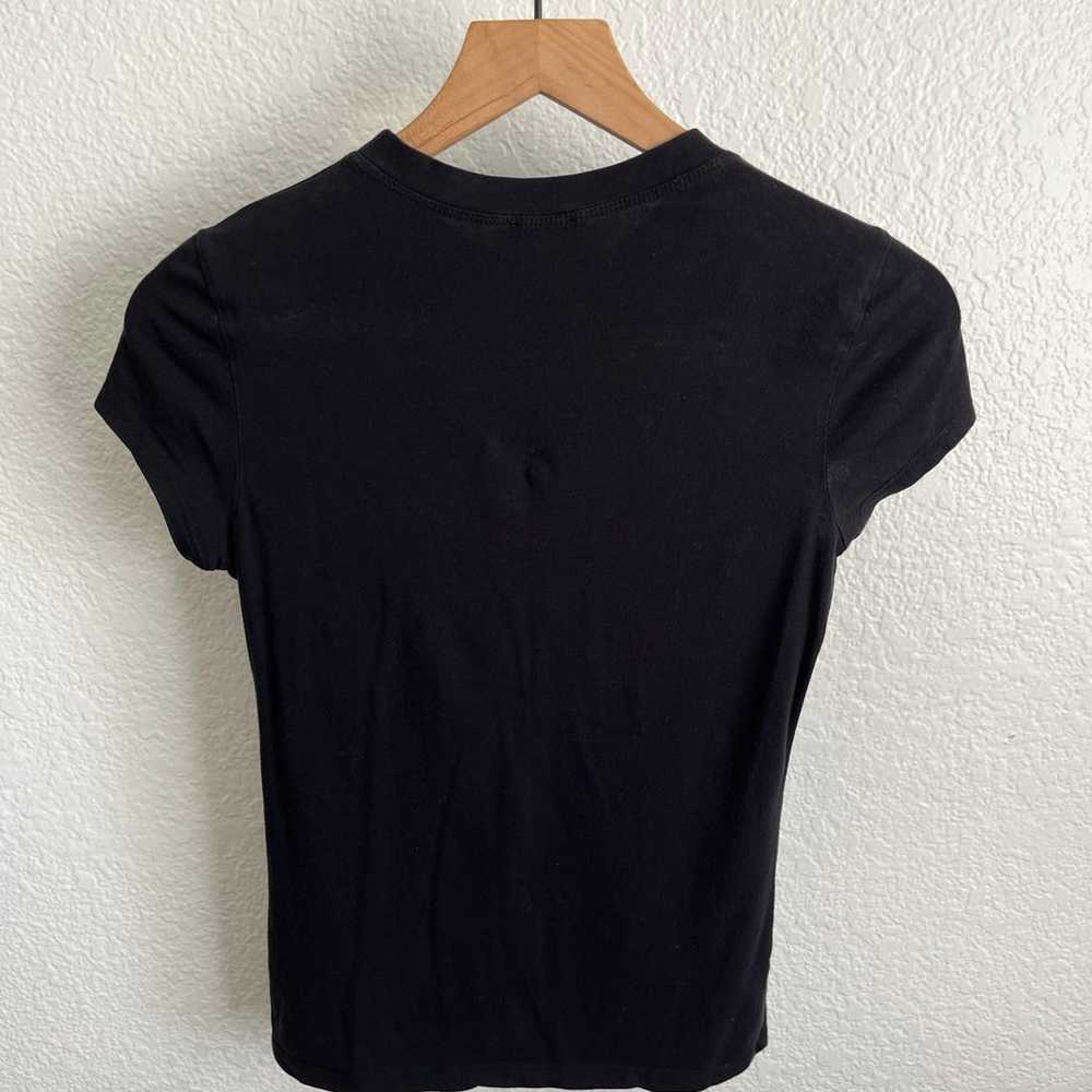 Vintage Bebe Rhinestones Heart Shirt Adult size S… - image 2