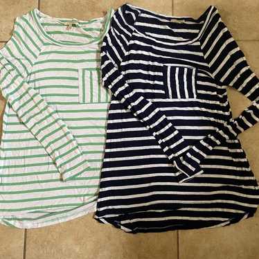 Anthropologie Bordeaux striped tees - image 1