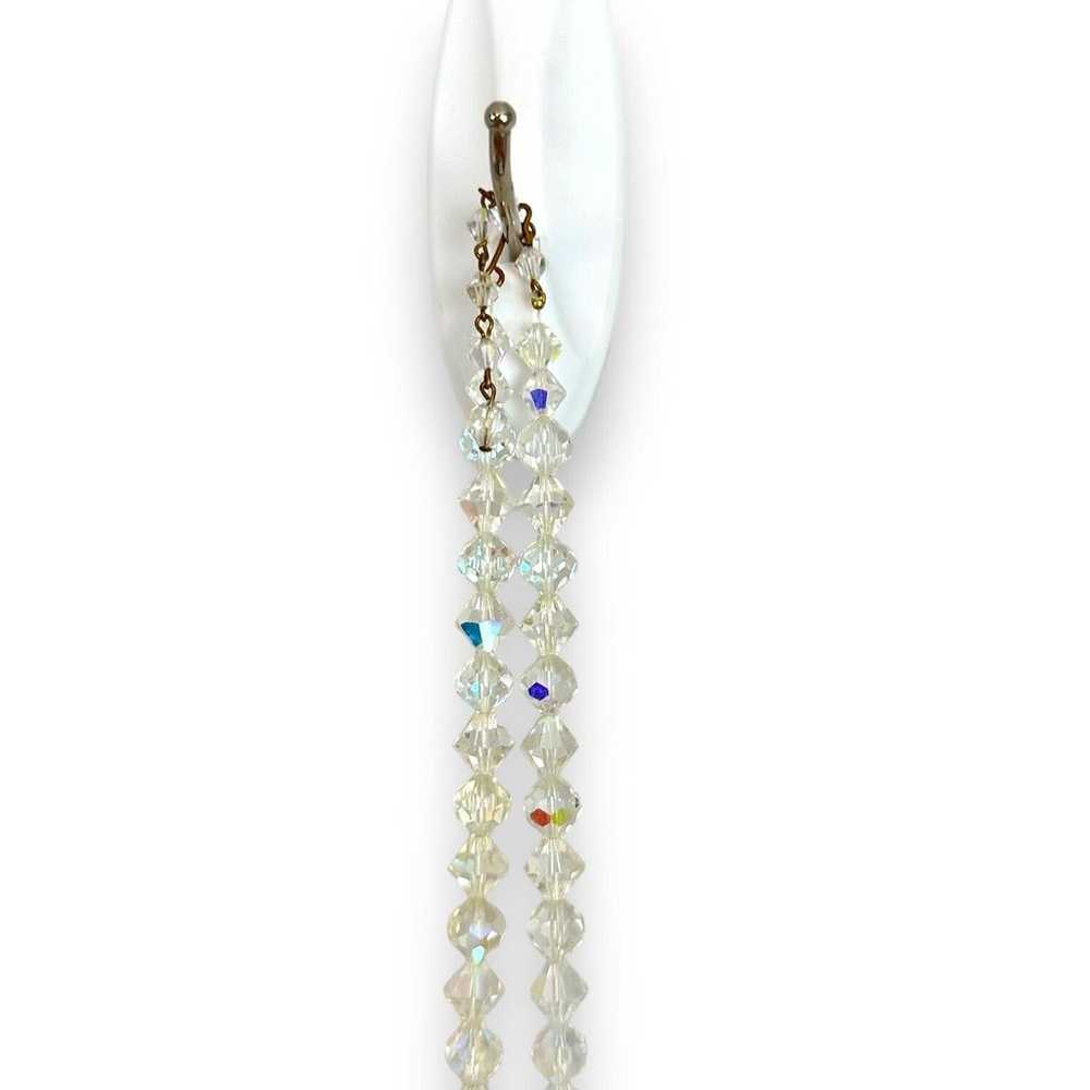 Aurora Borealis Glass Crystal Bead Necklace Long … - image 8