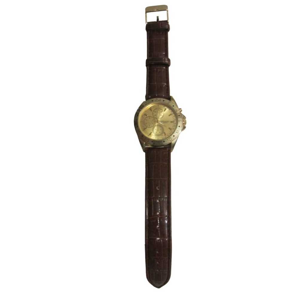 Milagro Watch Gold & Silver Toned Brown Buckle Ba… - image 2