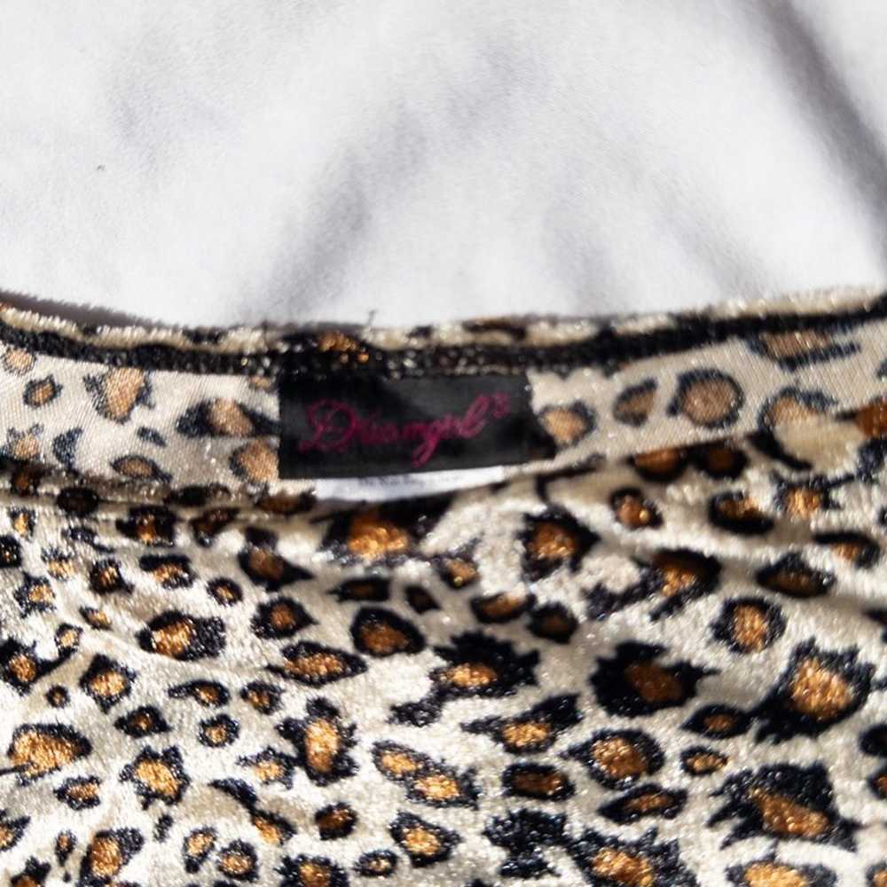 y2k one shoulder cheetah mini dress - image 2