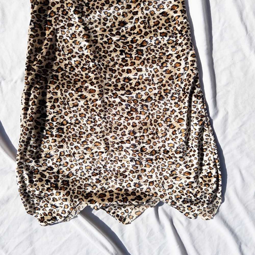 y2k one shoulder cheetah mini dress - image 4