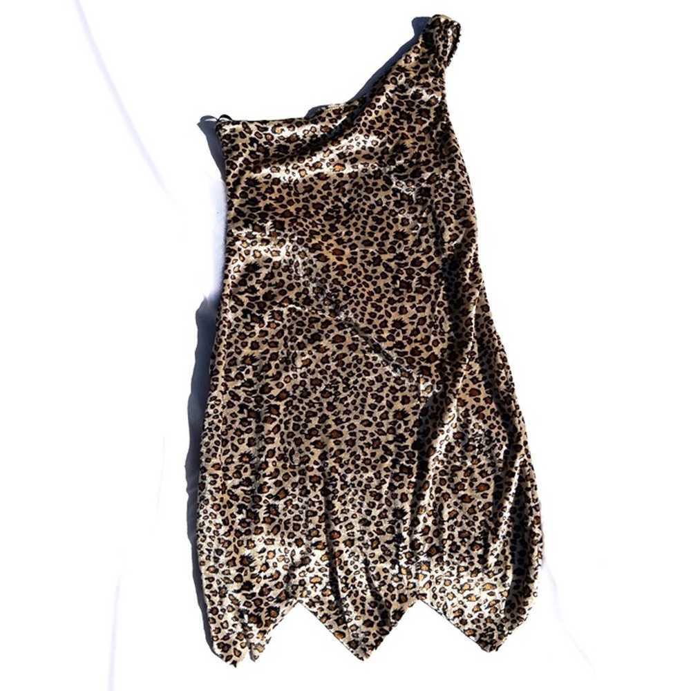 y2k one shoulder cheetah mini dress - image 5