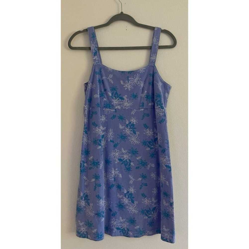 Vintage Fresh Produce Blue Floral Mini Dress Size… - image 1
