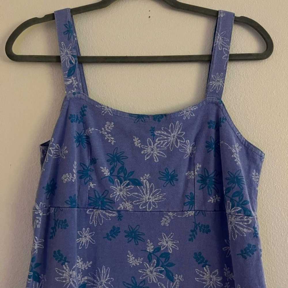 Vintage Fresh Produce Blue Floral Mini Dress Size… - image 3