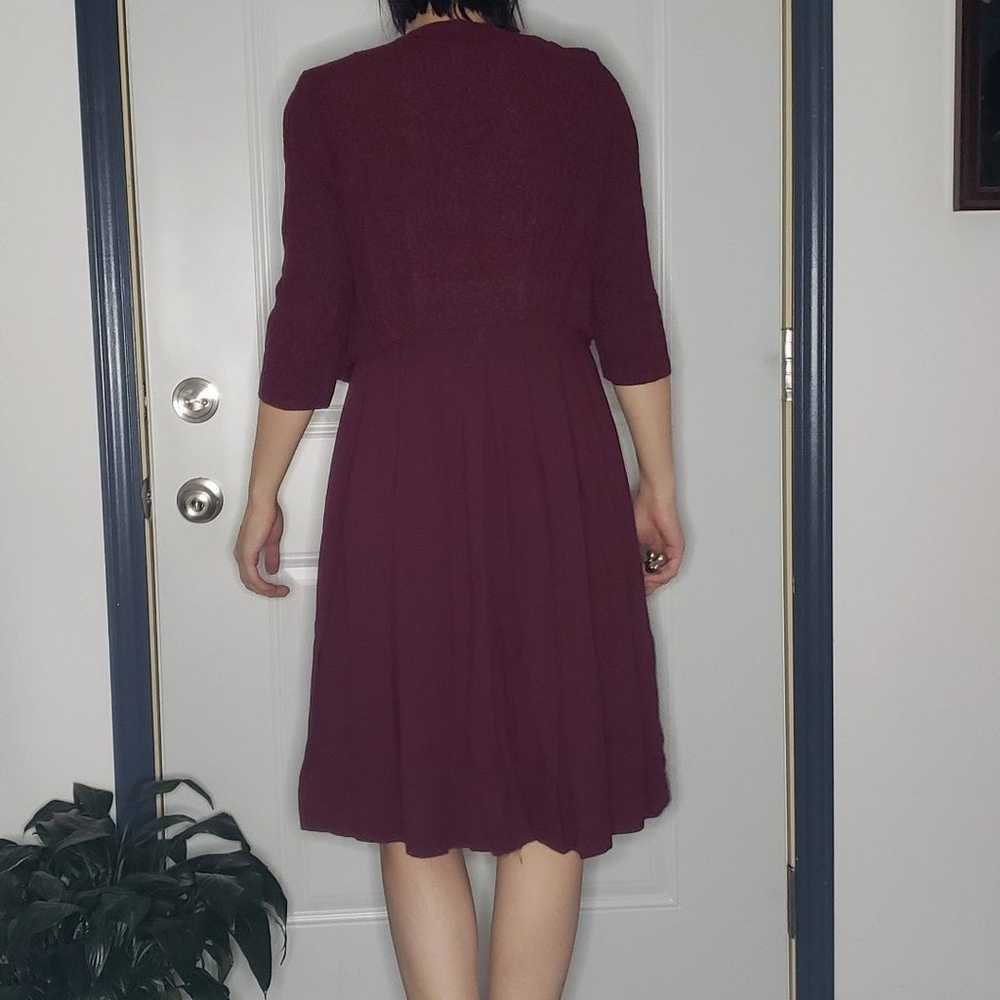 50s(?) Cranberry Colored Dress with Jacket - image 3