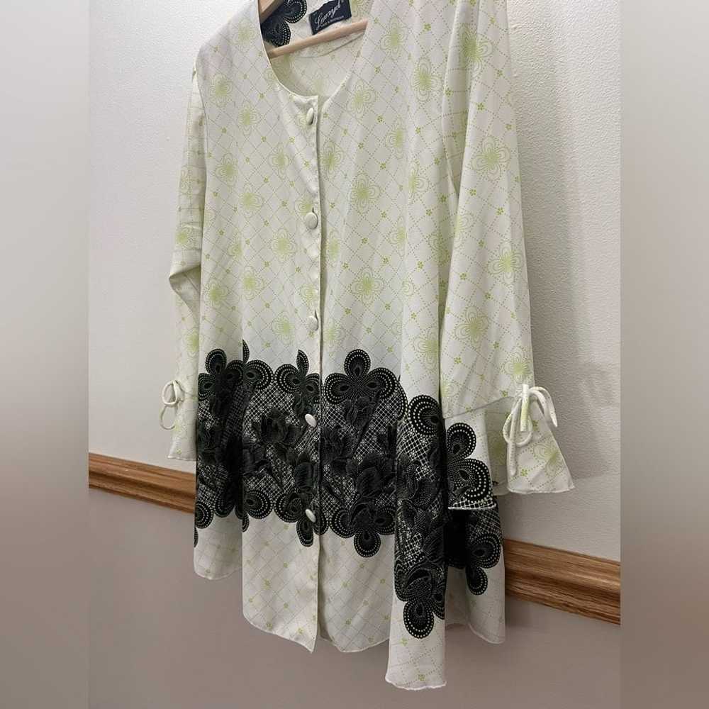 Vintage 70s Floral Long Sleeve Mini Dress Retro S… - image 5