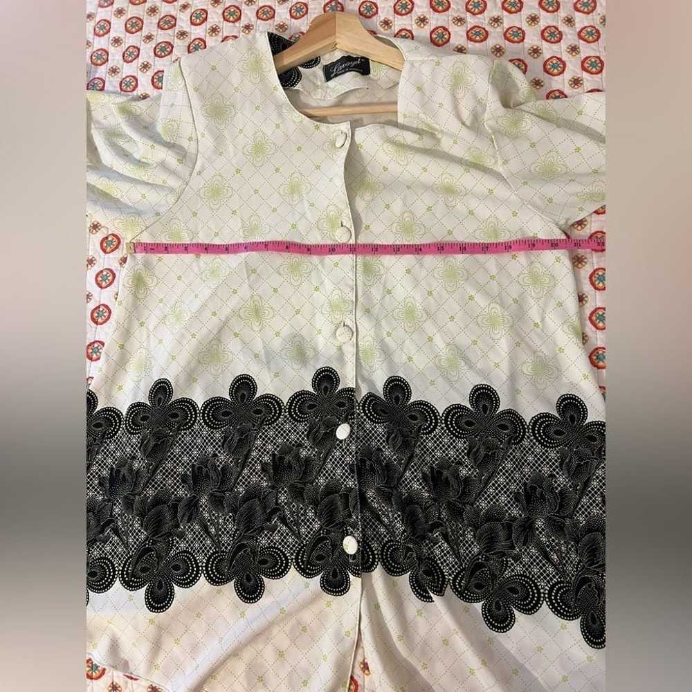 Vintage 70s Floral Long Sleeve Mini Dress Retro S… - image 8