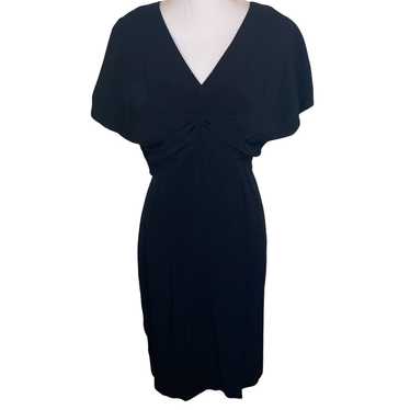 Vintage 80s Bergdorf Goodman Dress Blousy Pleated… - image 1