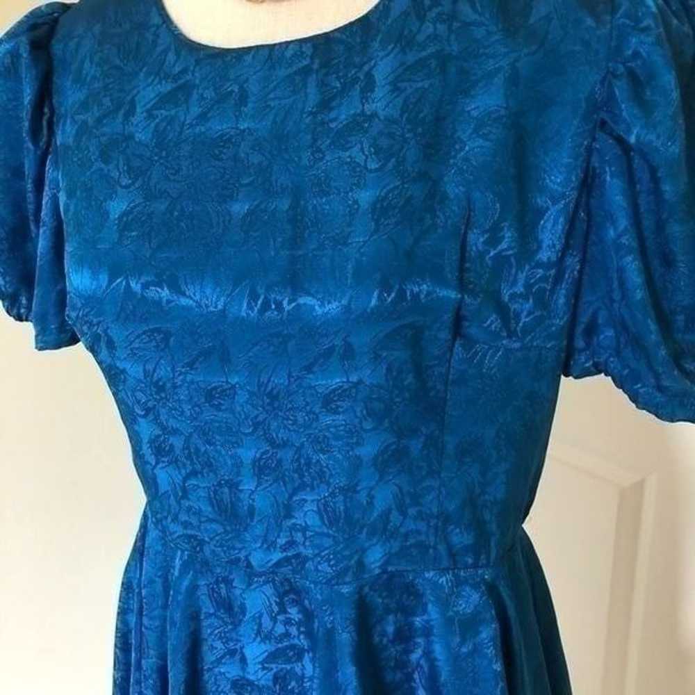 HP Vintage handmade Blue dress size medium - image 3