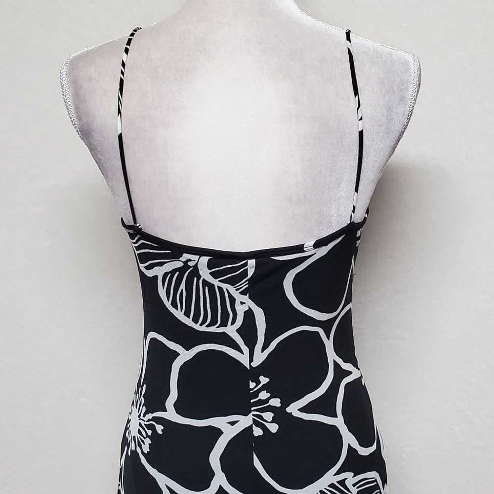 80s Rare Vintage Guess Black White Abstract Ditsy… - image 10