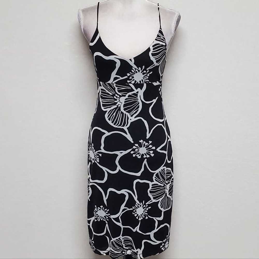 80s Rare Vintage Guess Black White Abstract Ditsy… - image 4