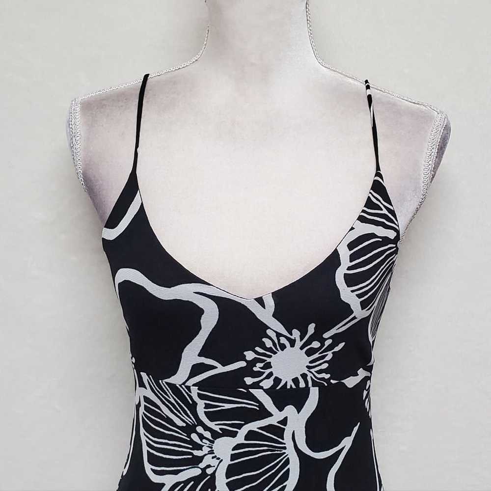 80s Rare Vintage Guess Black White Abstract Ditsy… - image 5